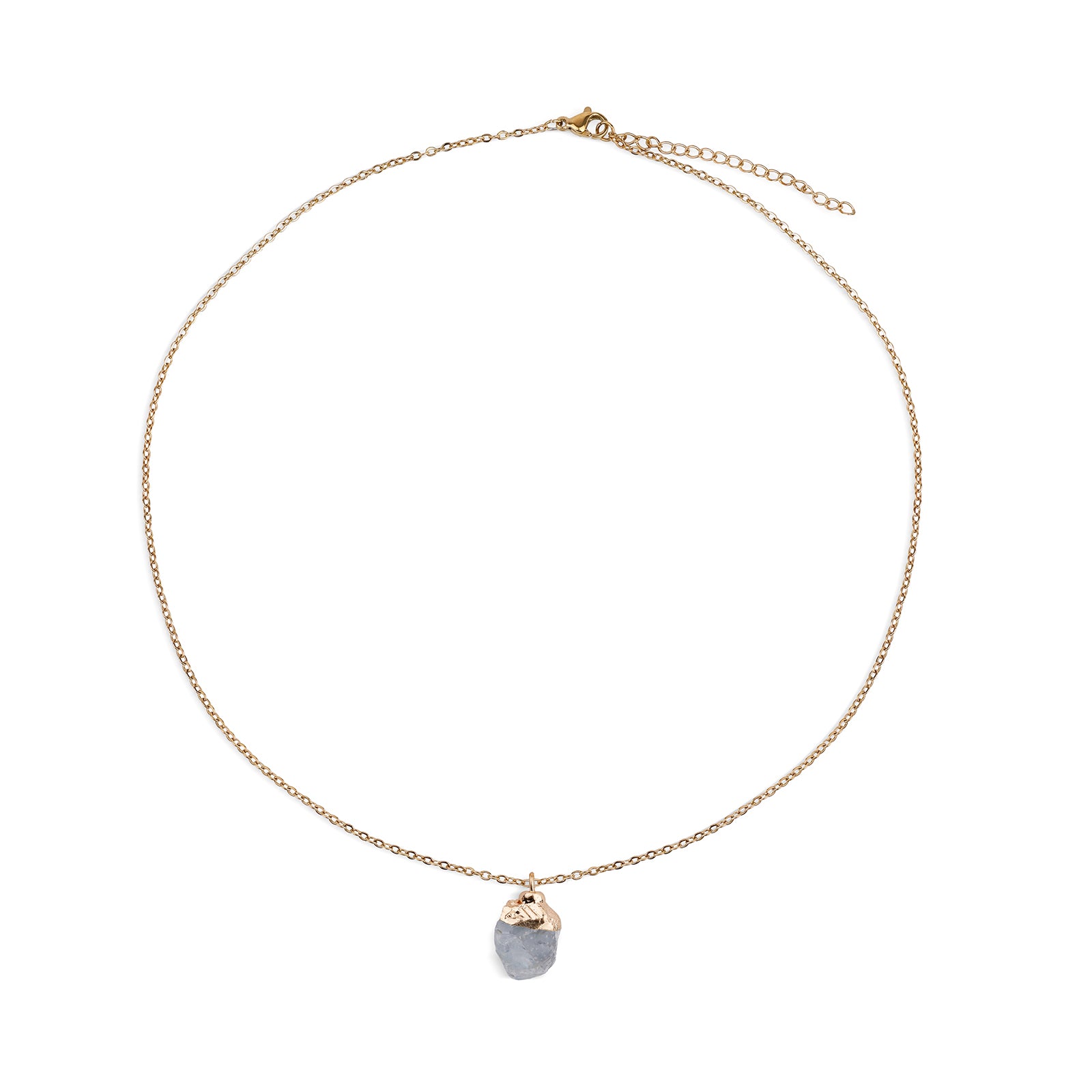 Collier en Aigue-marine naturelle - Mars (pierre brute)