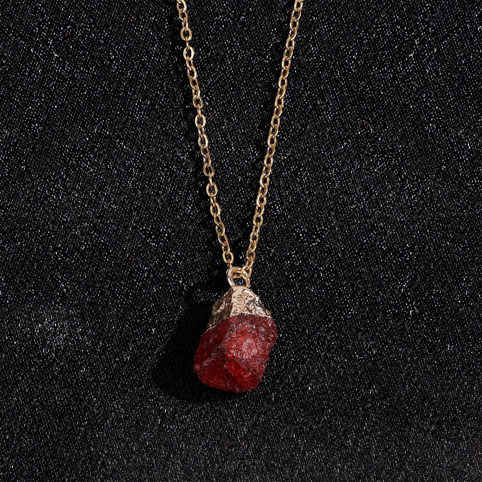 Collier en Grenat naturel - Janvier (pierre brute)