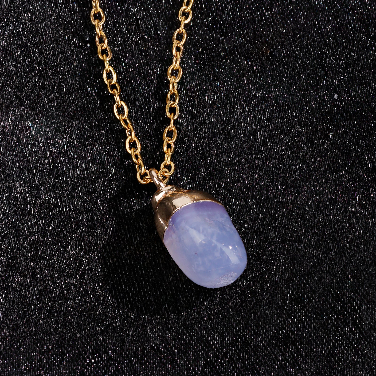Collier en Tanzanite naturelle - Décembre (pierre brute)