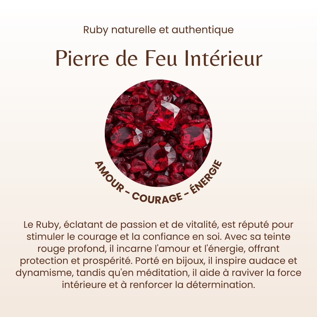 Bracelet tressé en Rubis naturel (boules 2mm) - Offre de Juillet