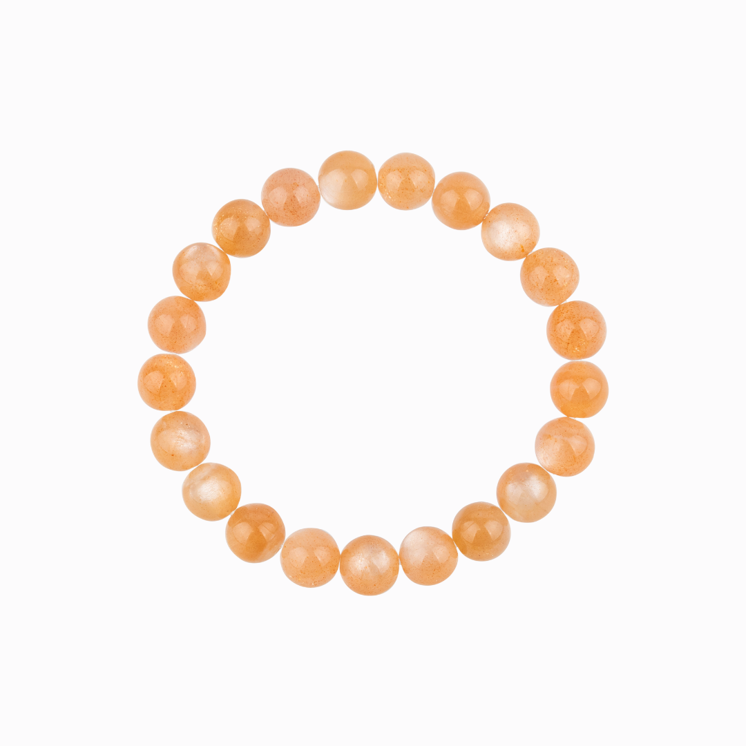 Bracelet en Pierre de Soleil naturelle - Qualité A (boules 8mm)