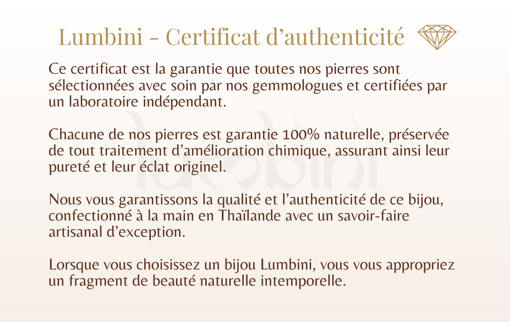 Certificat d'authenticité Lumbini