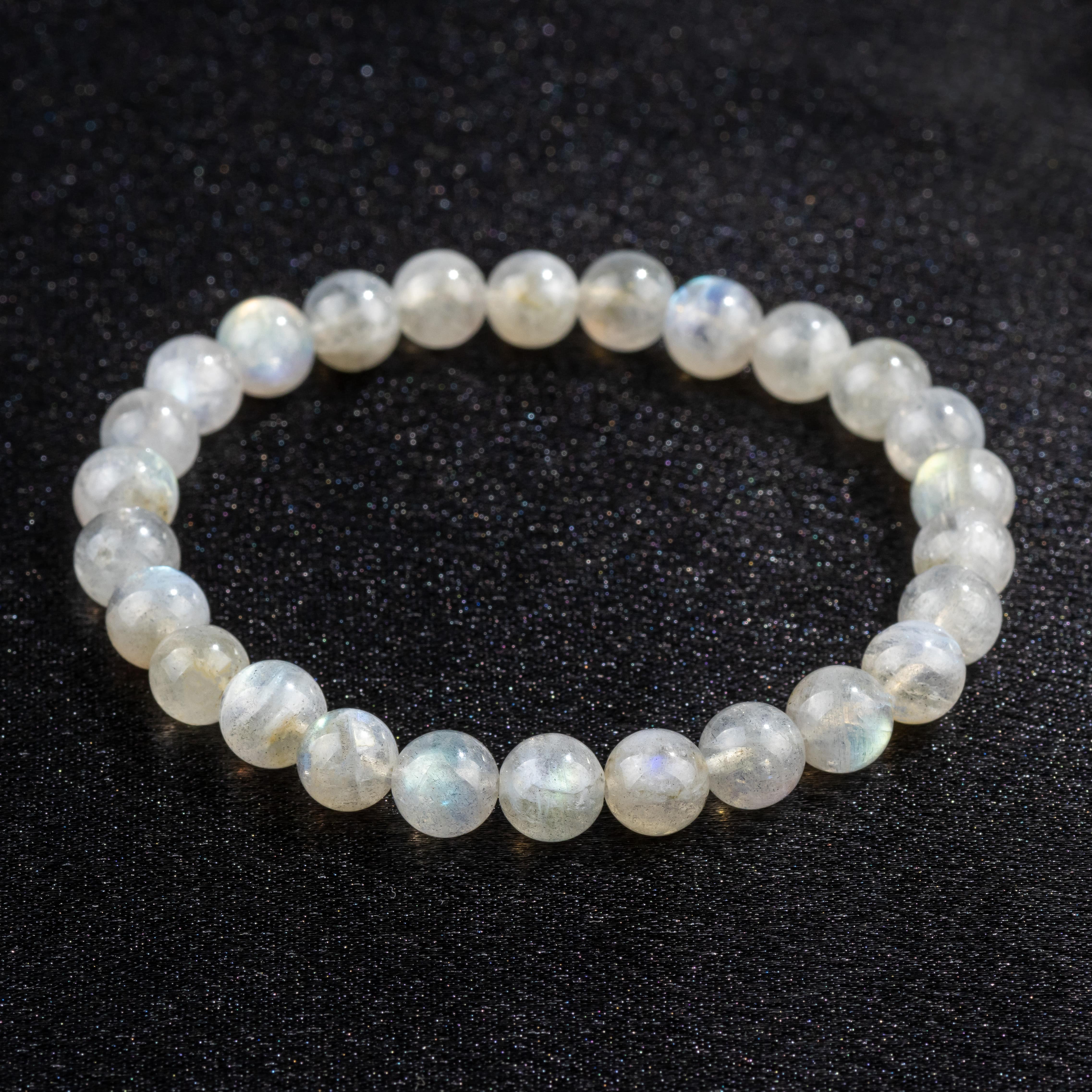 Bracelet en Labradorite naturelle - Qualité A (boules 8mm)