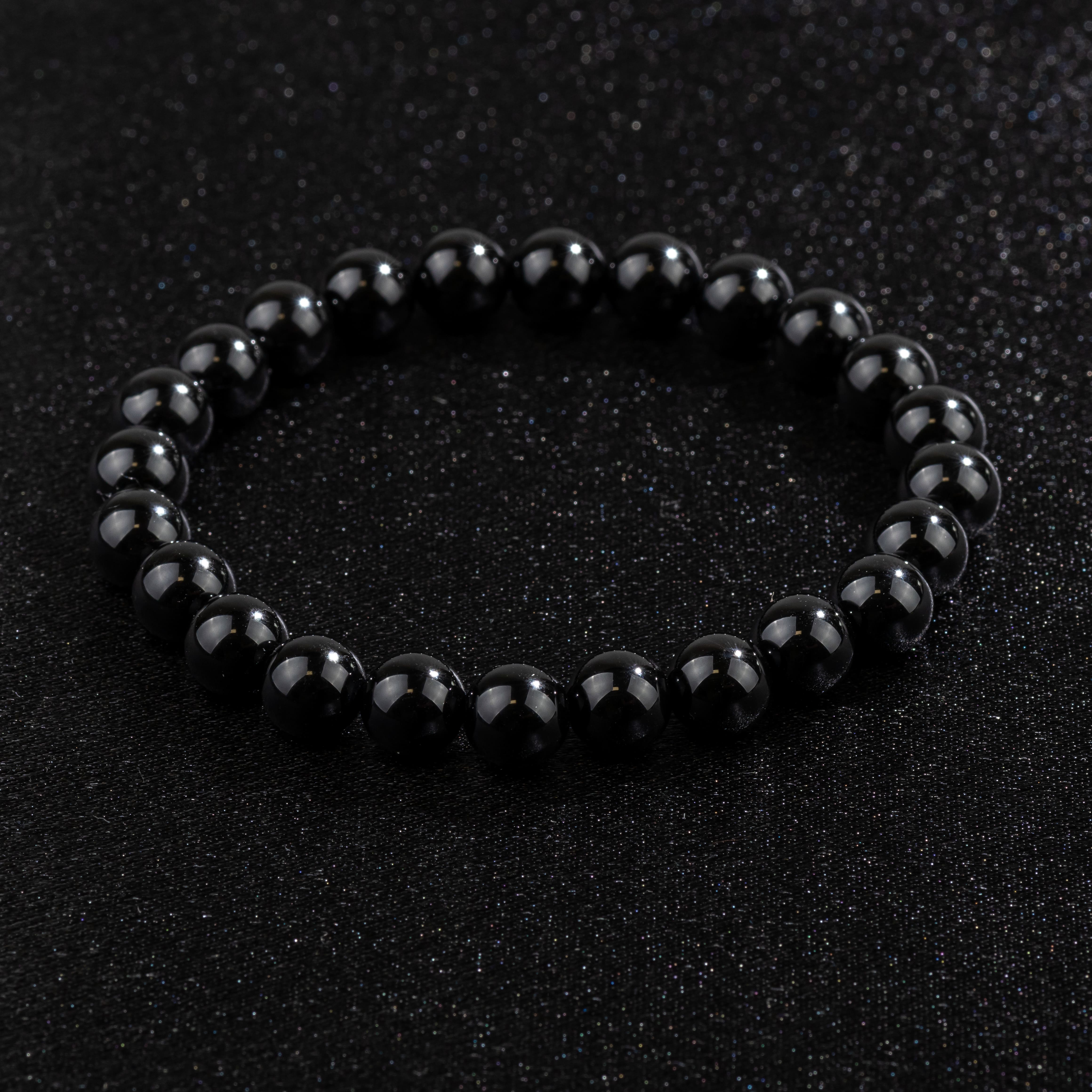 Bracelet en Onyx naturel - Qualité A (boules 8mm)
