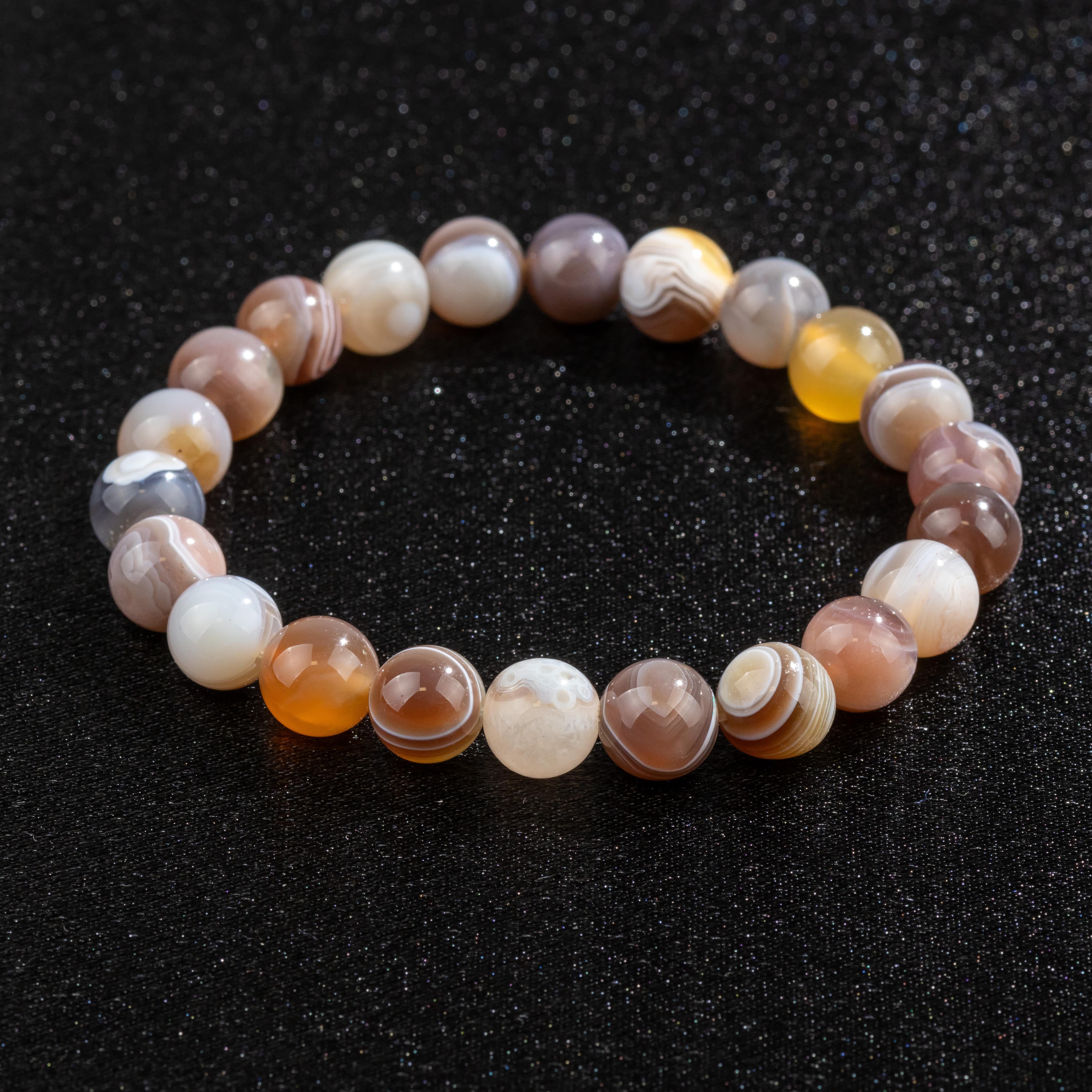 Bracelet en Agate multicolore naturelle - Qualité A