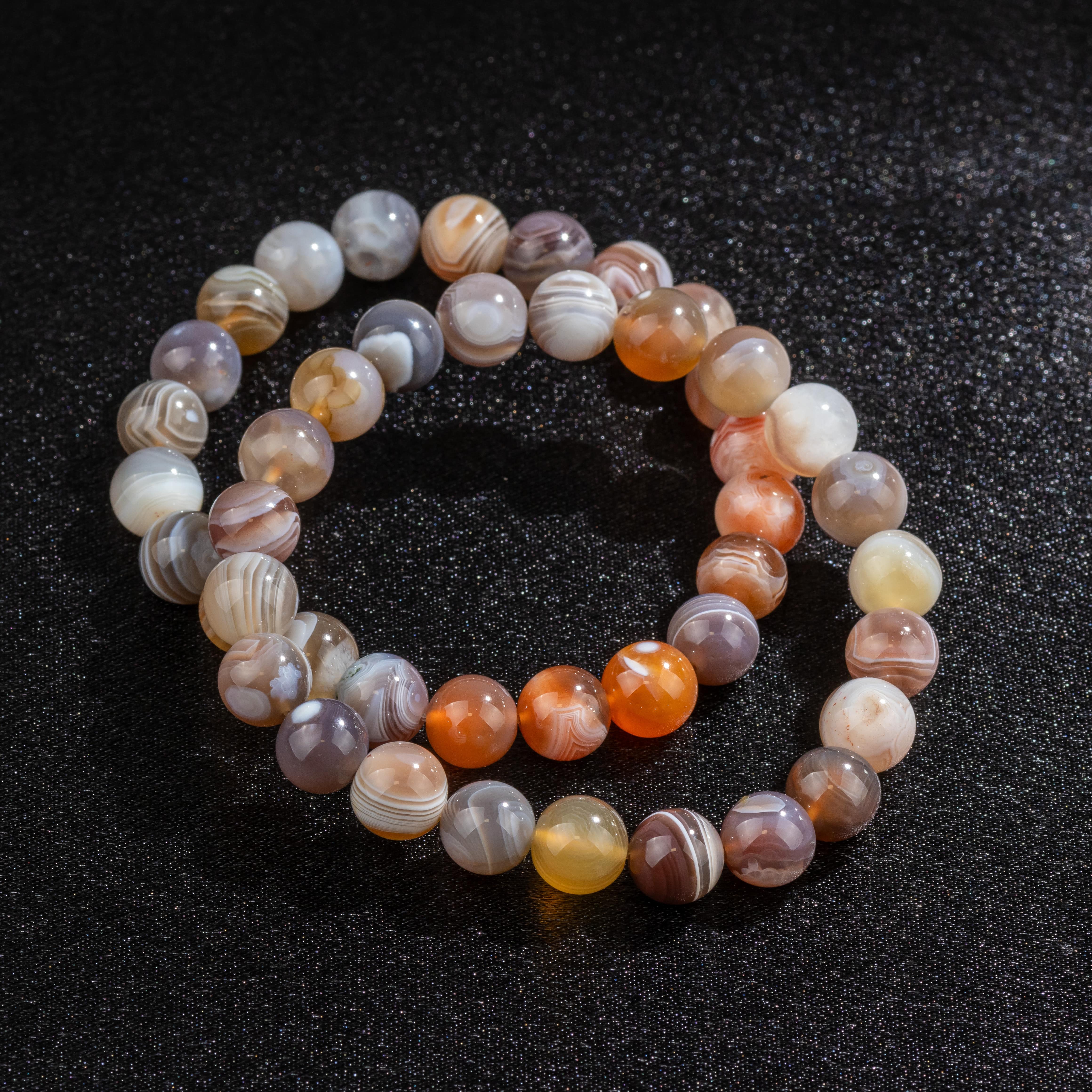 Bracelet en Agate multicolore naturelle - Qualité A