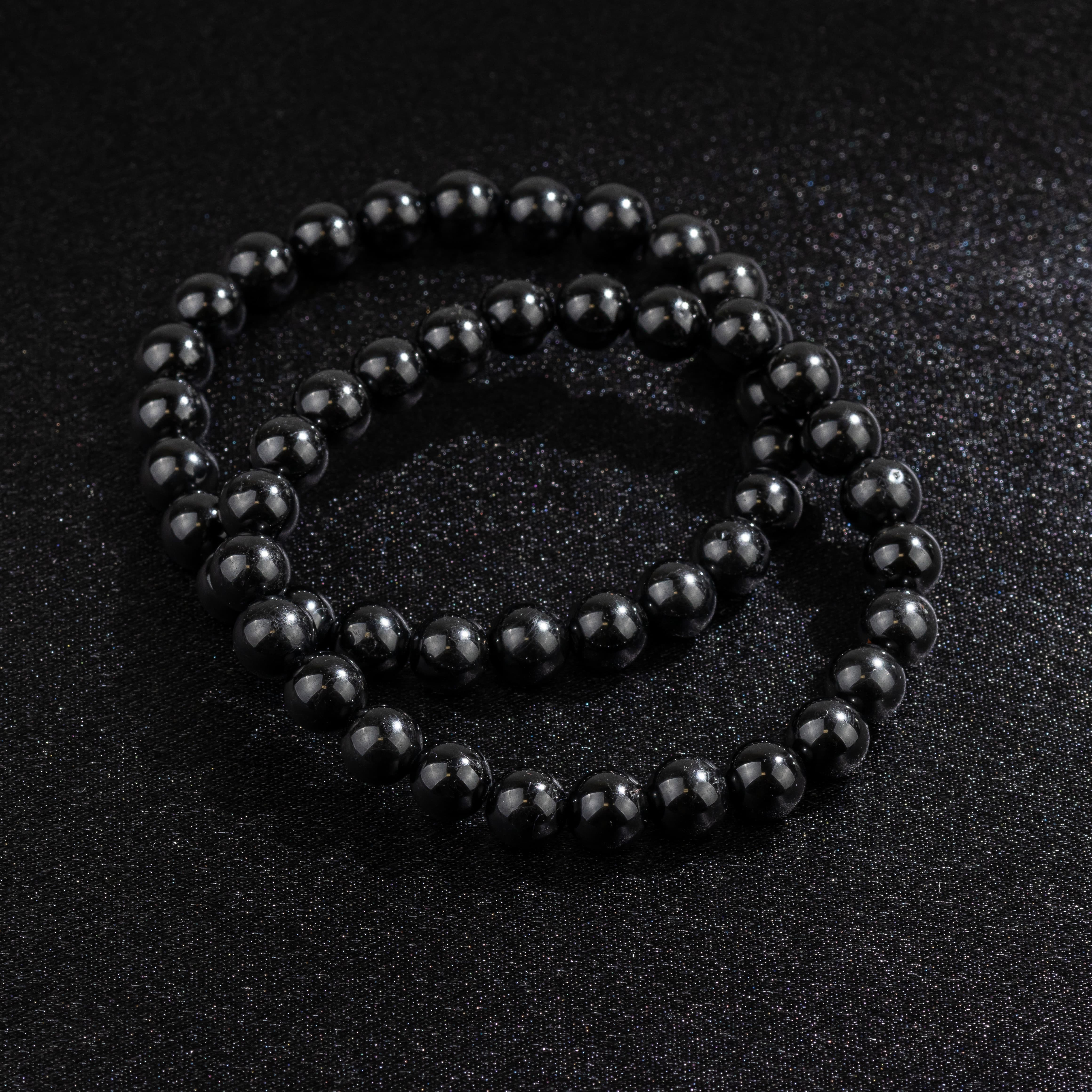 Bracelet en Tourmaline Noire naturelle - Qualité AAA (boules 8mm)