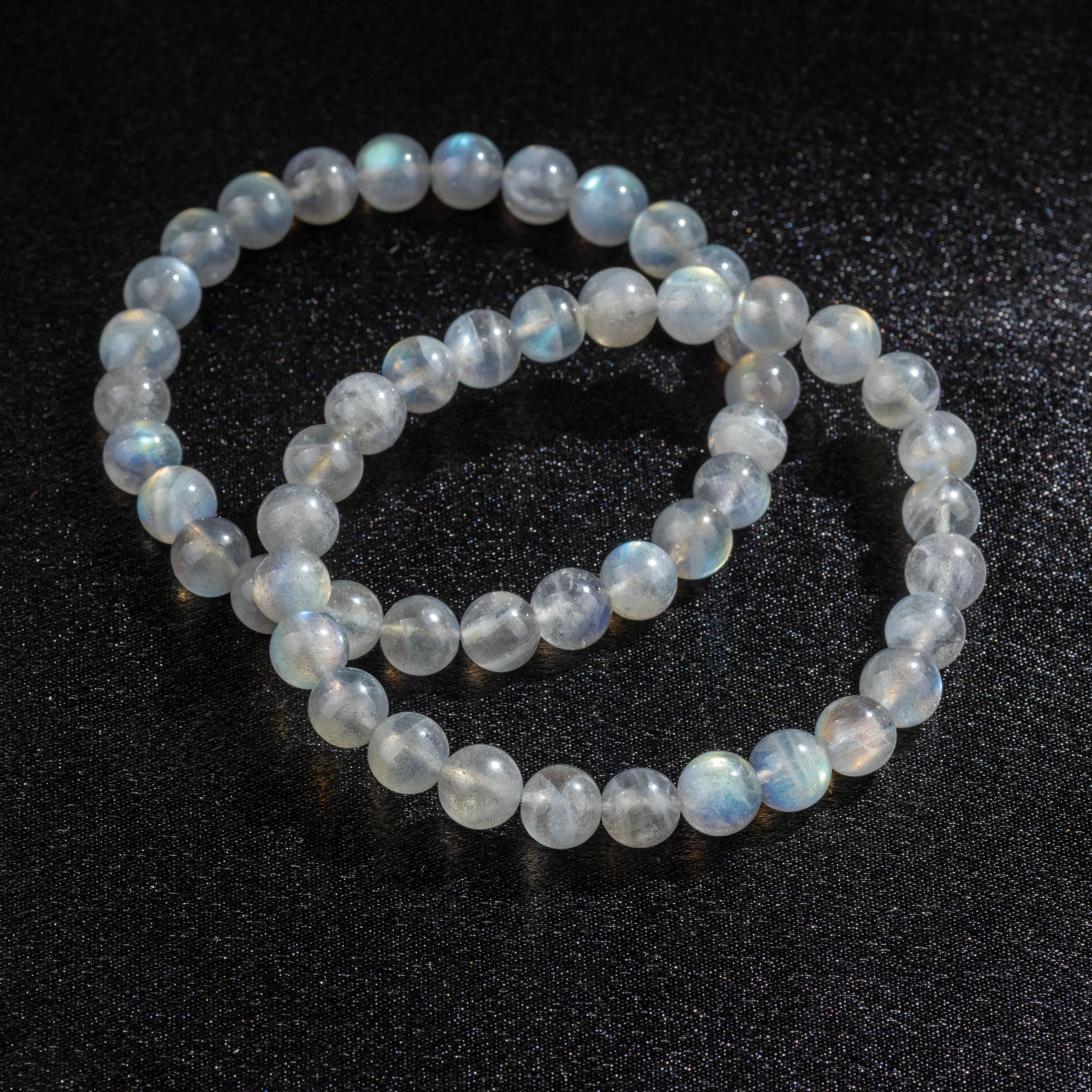 Bracelet en Labradorite naturelle - Qualité AAA (boules 8mm)