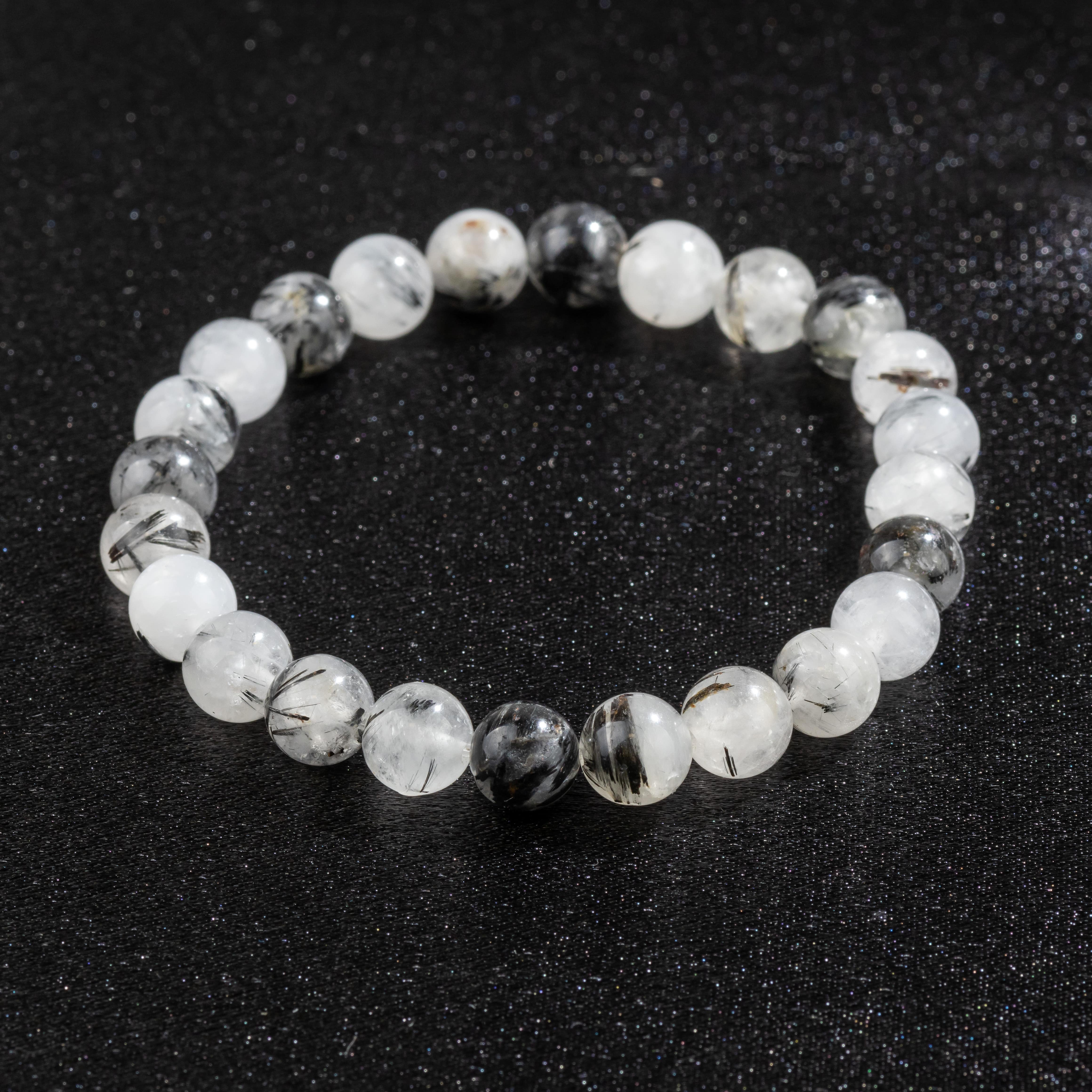 Bracelet en Quartz Rutile naturel - Qualité A (boules 8mm)