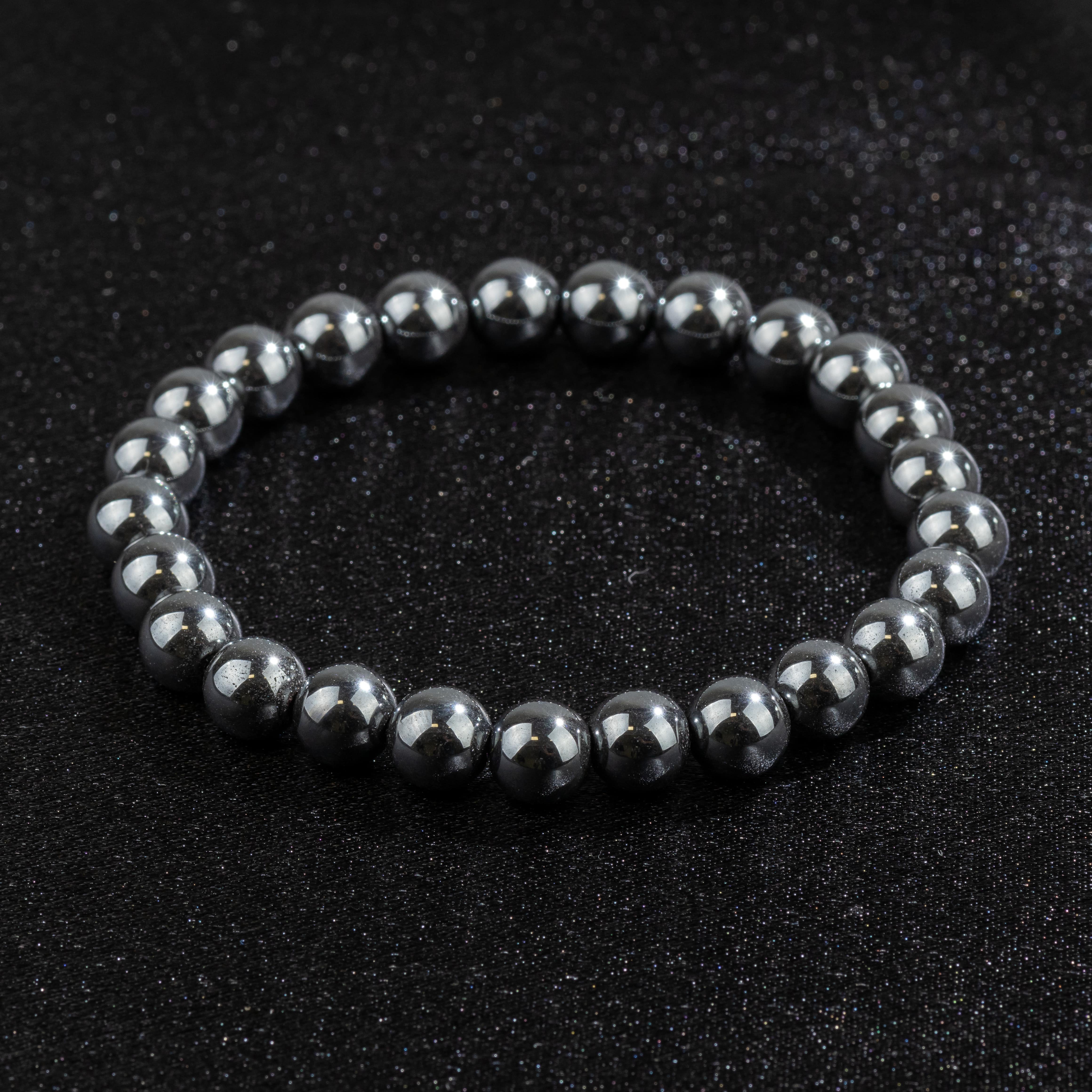 Bracelet en Hématite naturelle - Qualité A (boules 8mm)