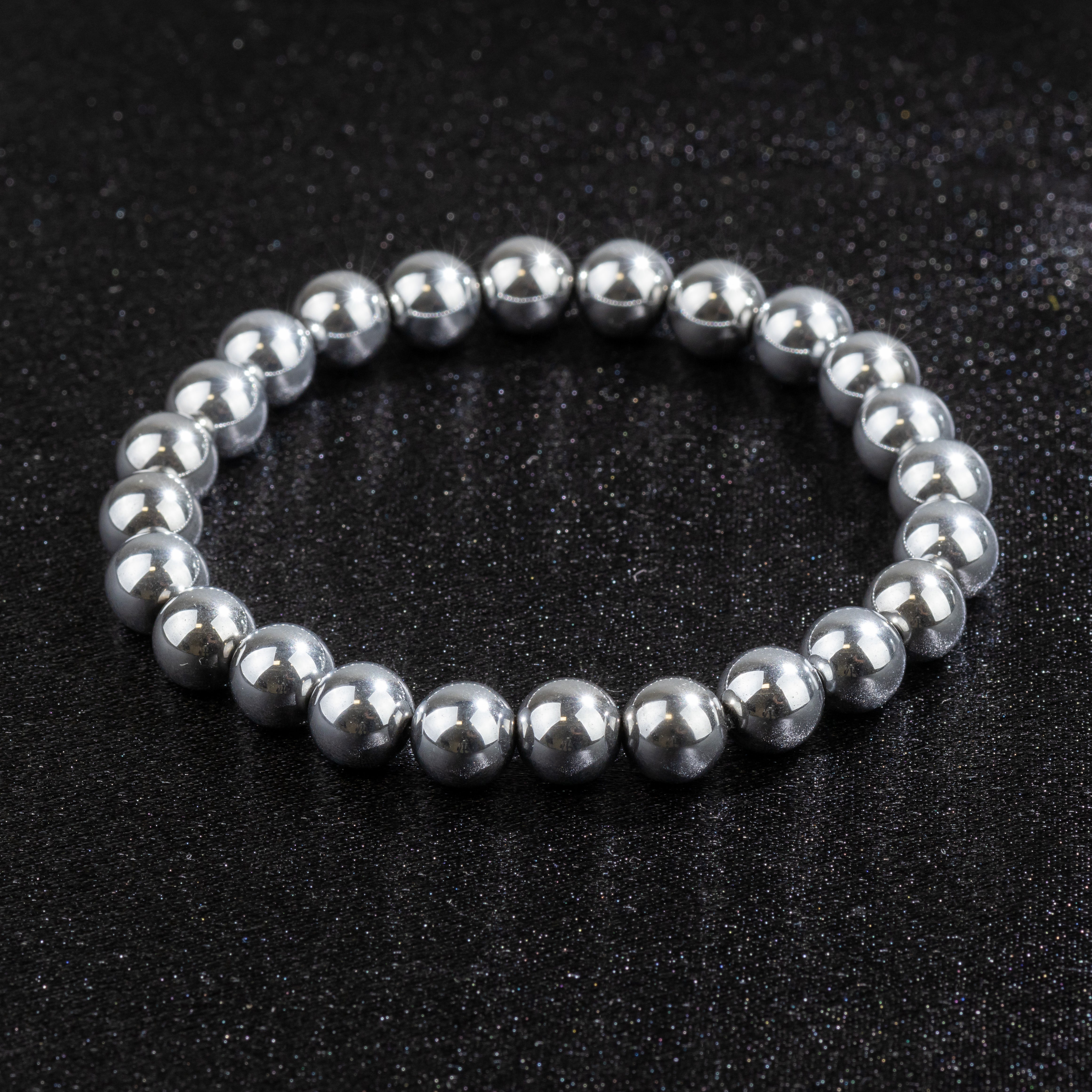 Bracelet en Hématite naturelle - Qualité AAA (boules 8mm)