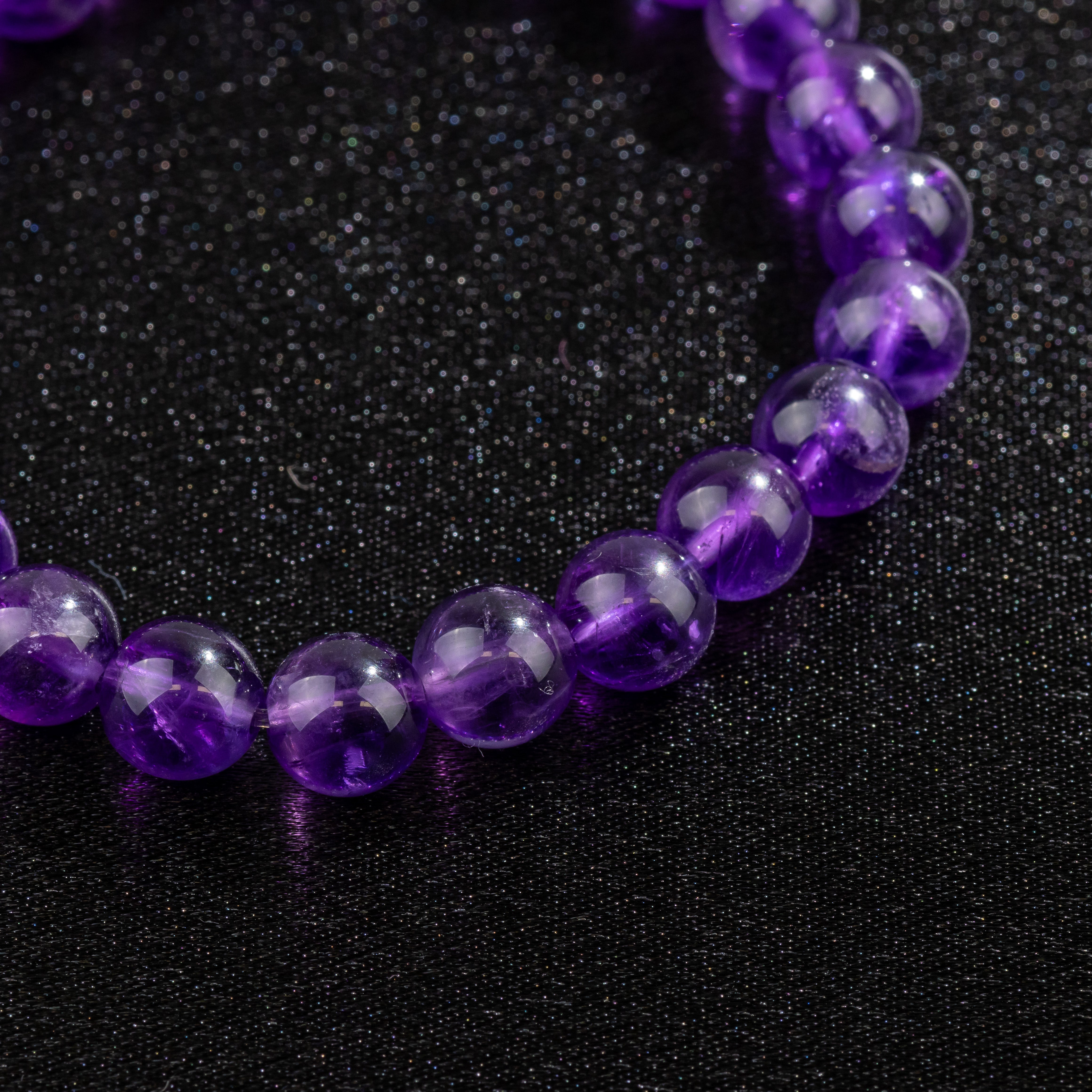Bracelet en Améthyste naturelle - Qualité AAA (boules 8mm)