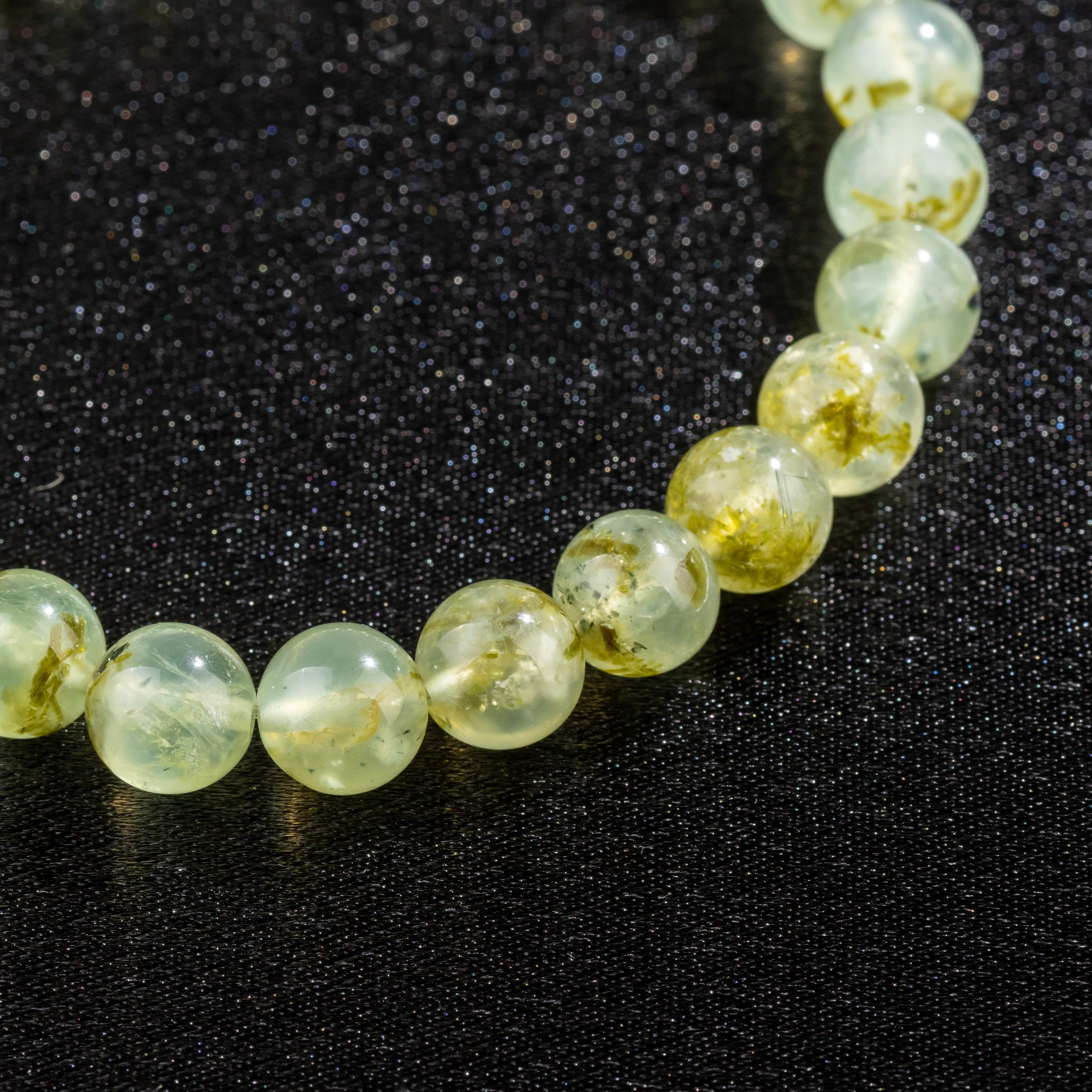 Bracelet en Prehnite naturelle - Qualité A (boules 8mm)