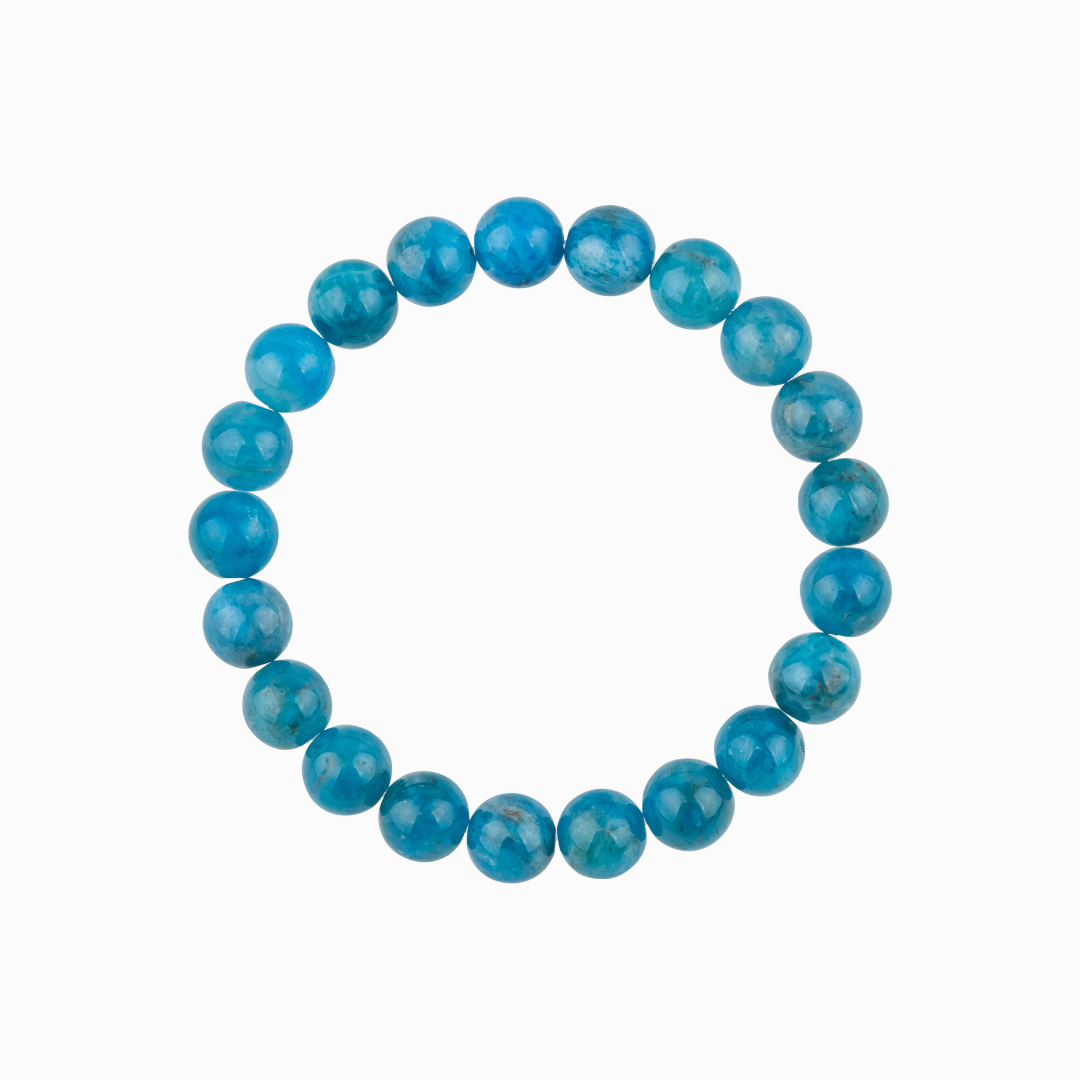 Bracelet en Apatite naturelle - Qualité A (boules 8mm)