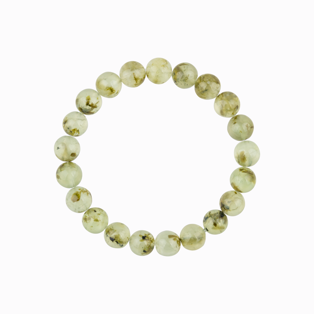 Bracelet Femme en Prehnite naturelle qualité A (boules 8mm)