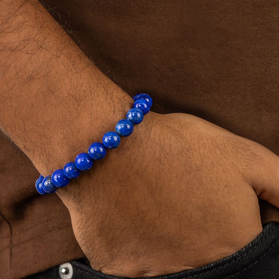 Bracelet en Lapis-Lazuli naturel - Qualité A (boules 8mm)