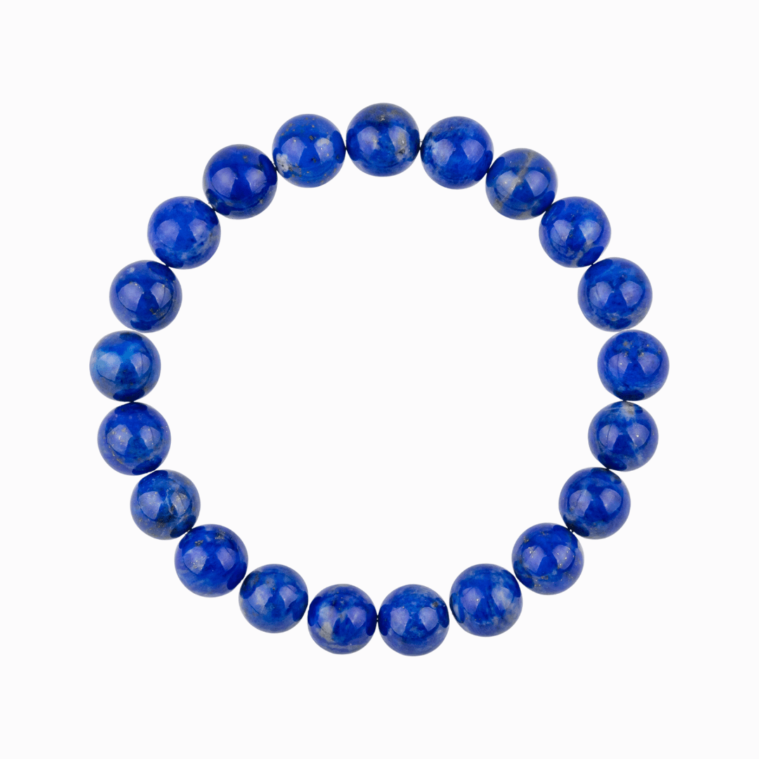 Bracelet Femme en Lapis-Lazuli naturel qualité A (boules 8mm)