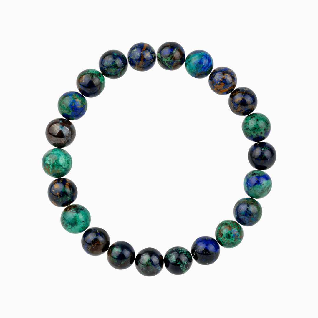 Bracelet en Azurite Malachite naturelle - Qualité AAA (boules 8mm)