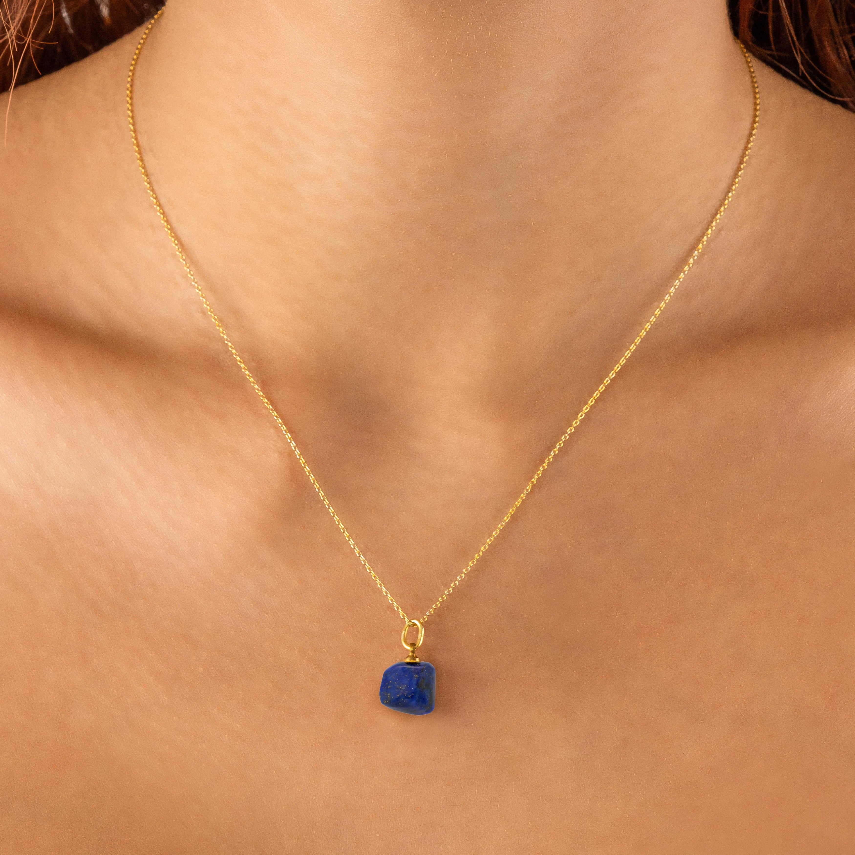 Collier en Lapis Lazuli naturel (Pierre brute)