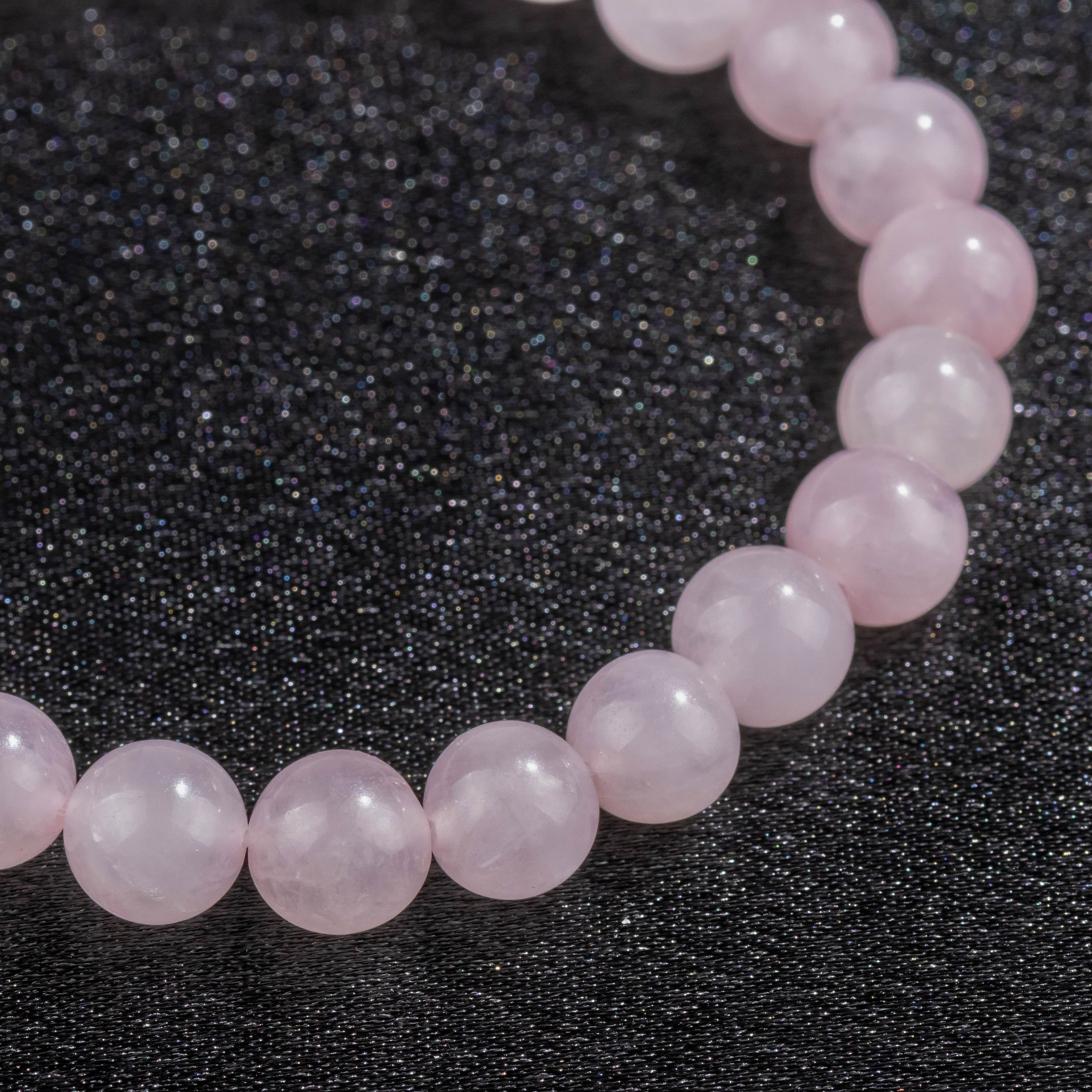 Bracelet en Quartz rose naturelle - Qualité A (boules 8mm)