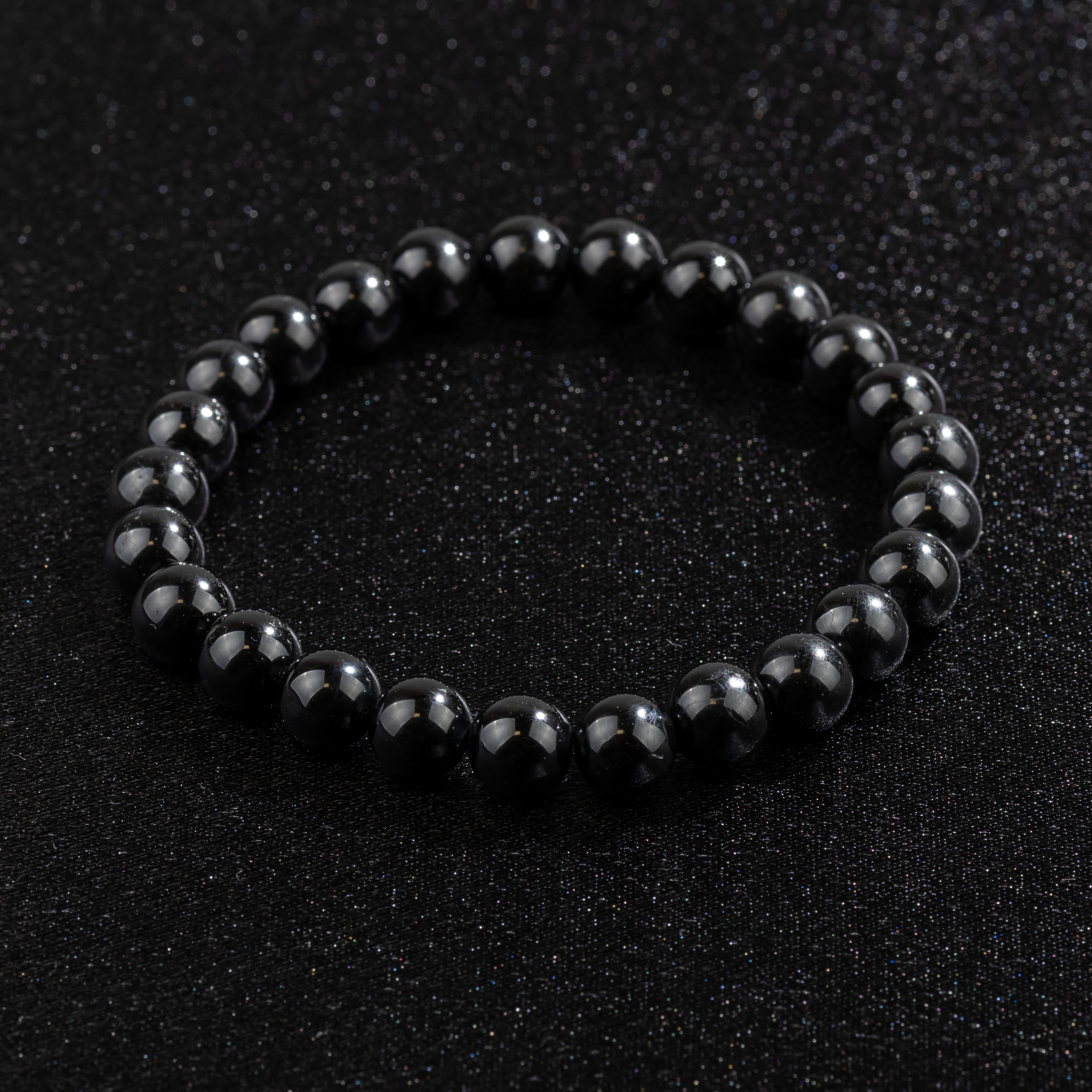 Bracelet Femme en Tourmaline Noire naturelle qualité AAA (boules 8mm)