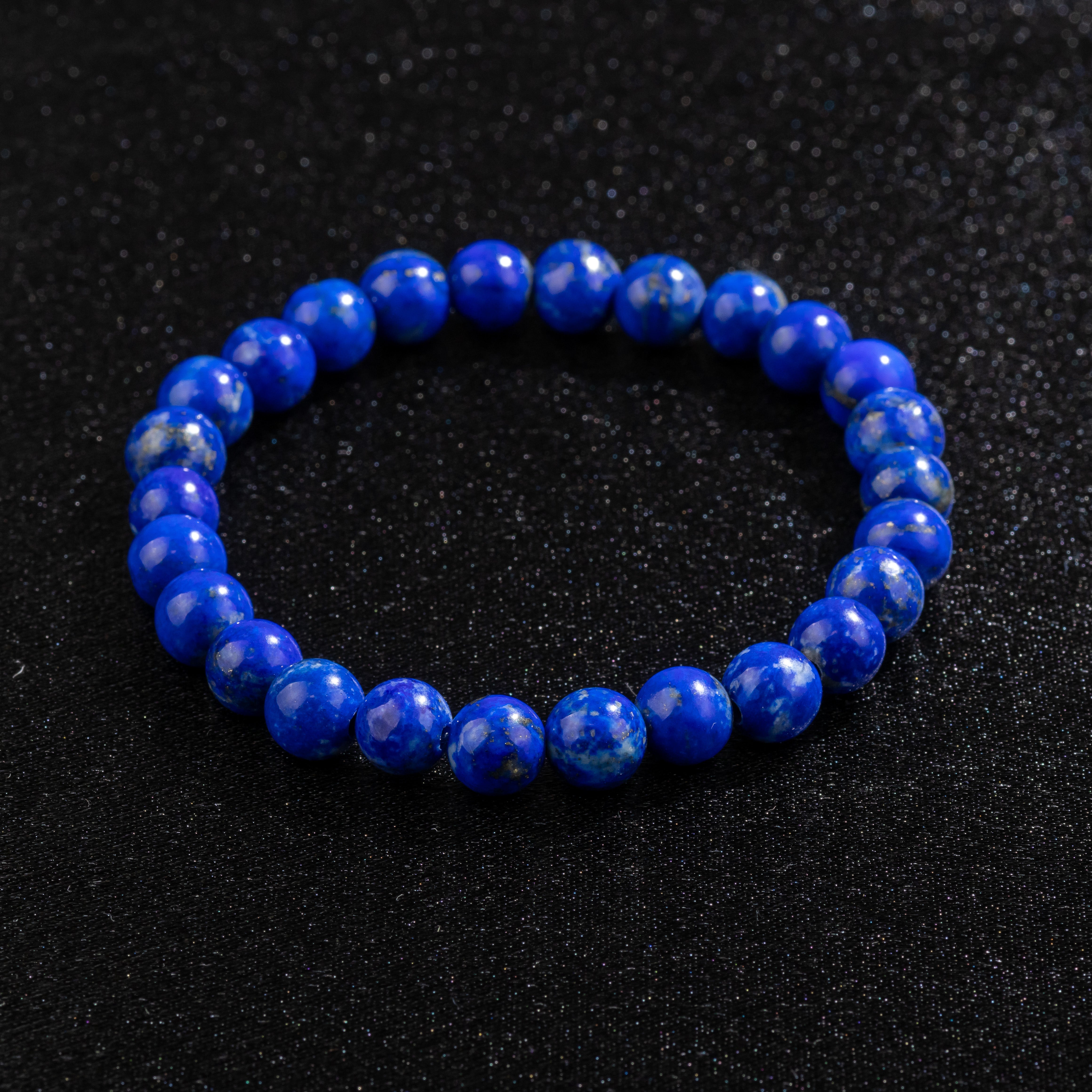 Bracelet Homme en Lapis-Lazuli naturel qualité AAA (boules 8mm)