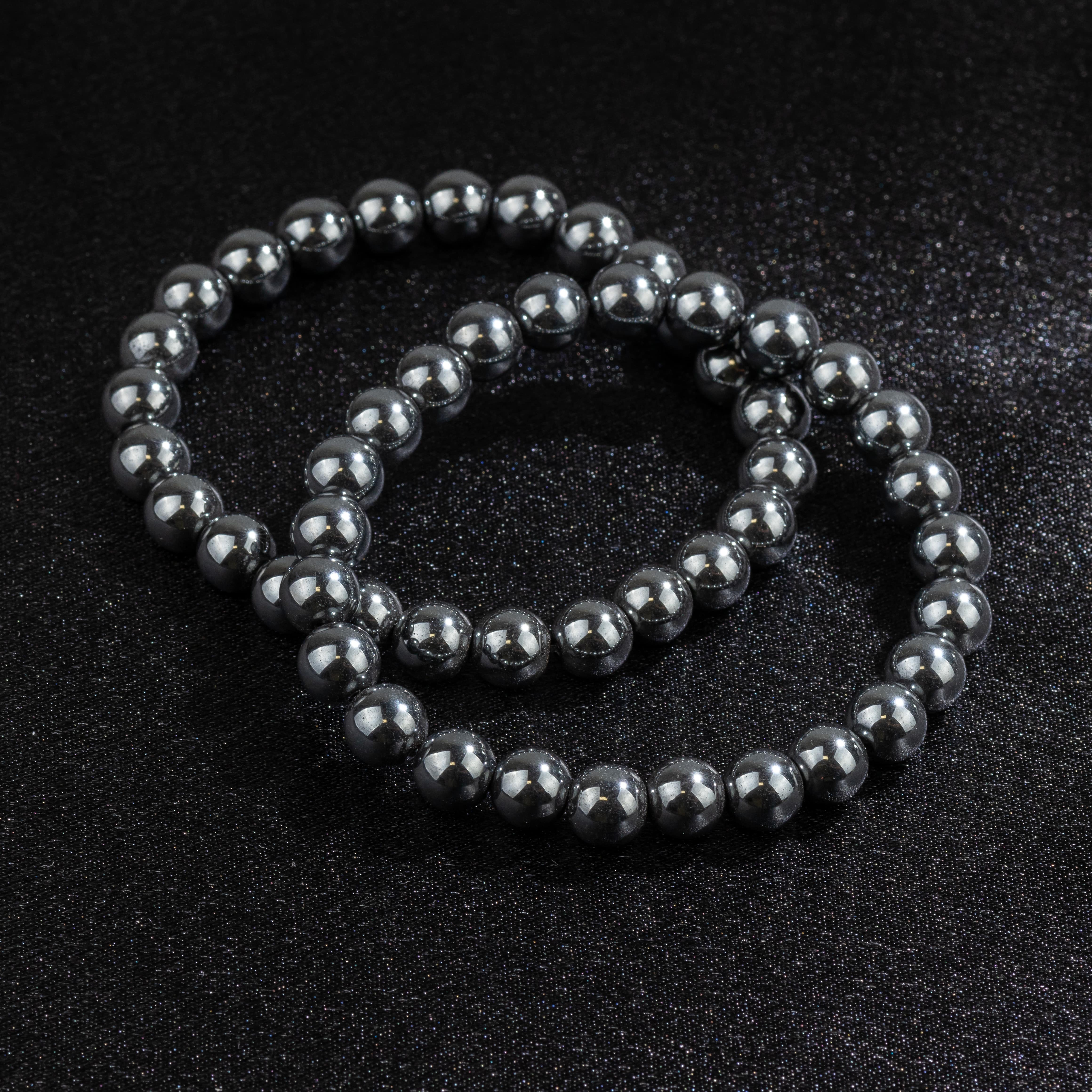 Bracelet Femme en Hématite naturelle qualité A (boules 8mm)