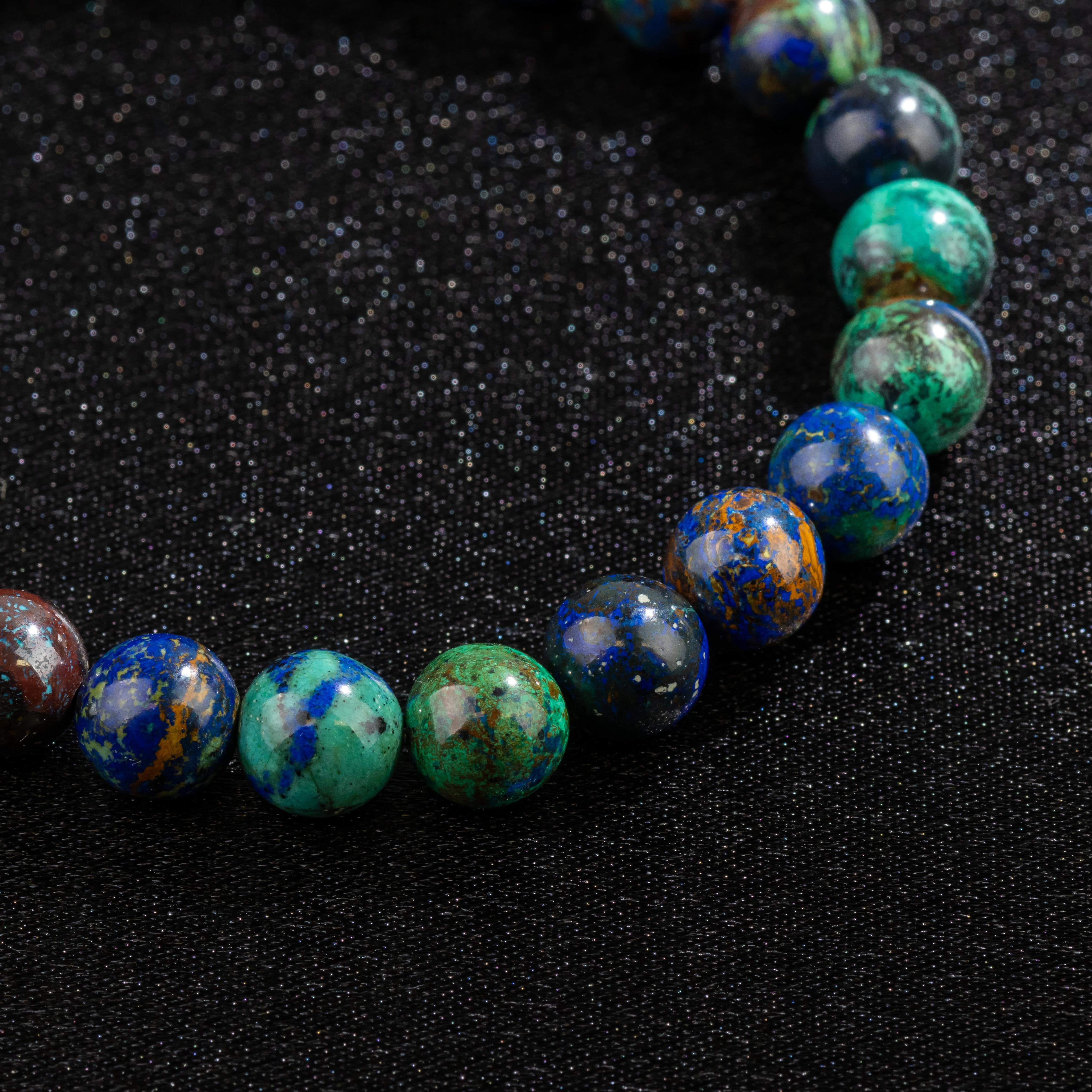 Bracelet en Azurite Malachite naturelle - Qualité AAA (boules 8mm)