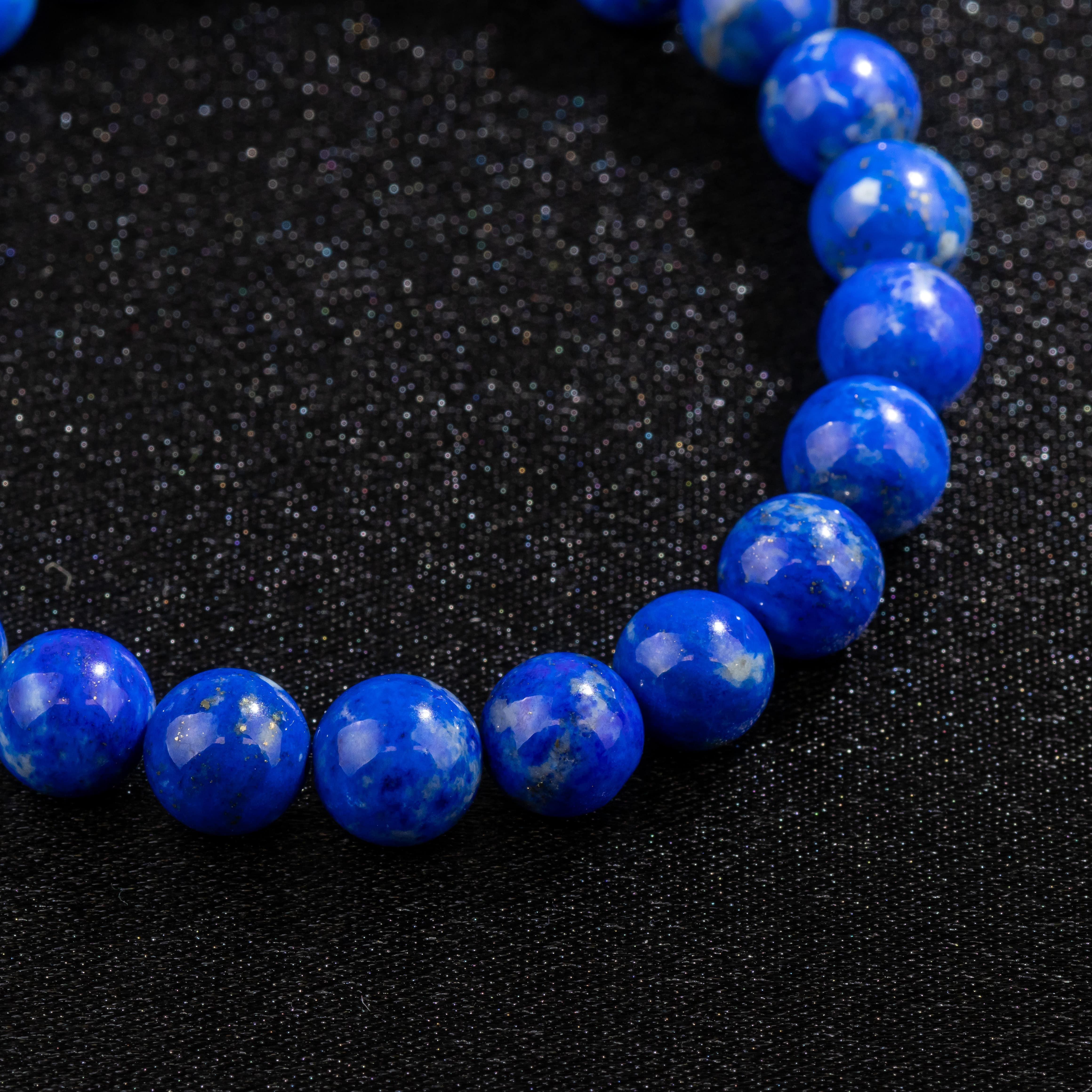 Bracelet Homme en Lapis-Lazuli naturel qualité A (boules 8mm)