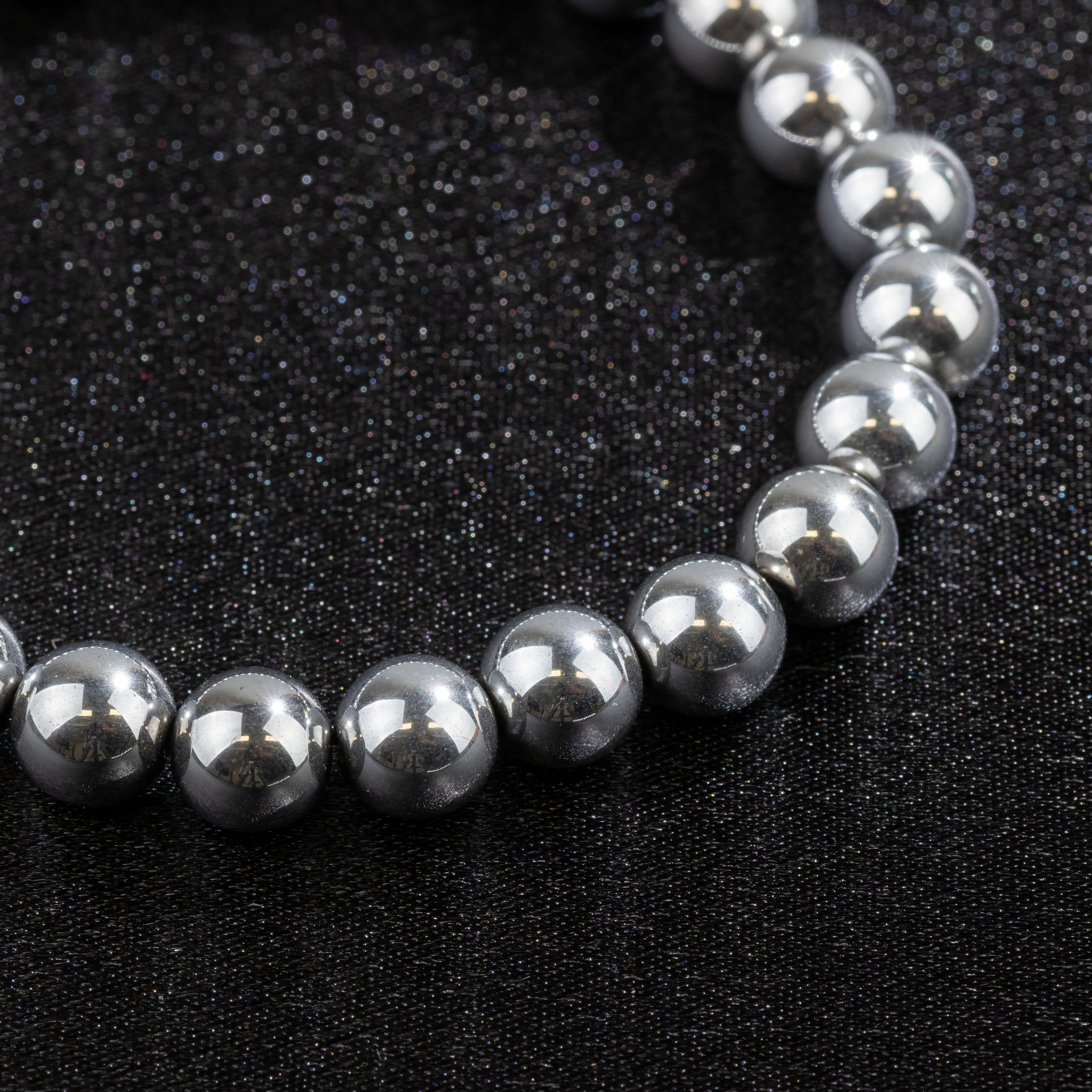 Bracelet Homme en Hématite naturelle qualité AAA (boules 8mm)