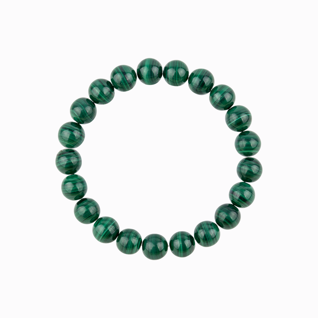 Bracelet en Malachite naturelle - Qualité A (boules 8mm)