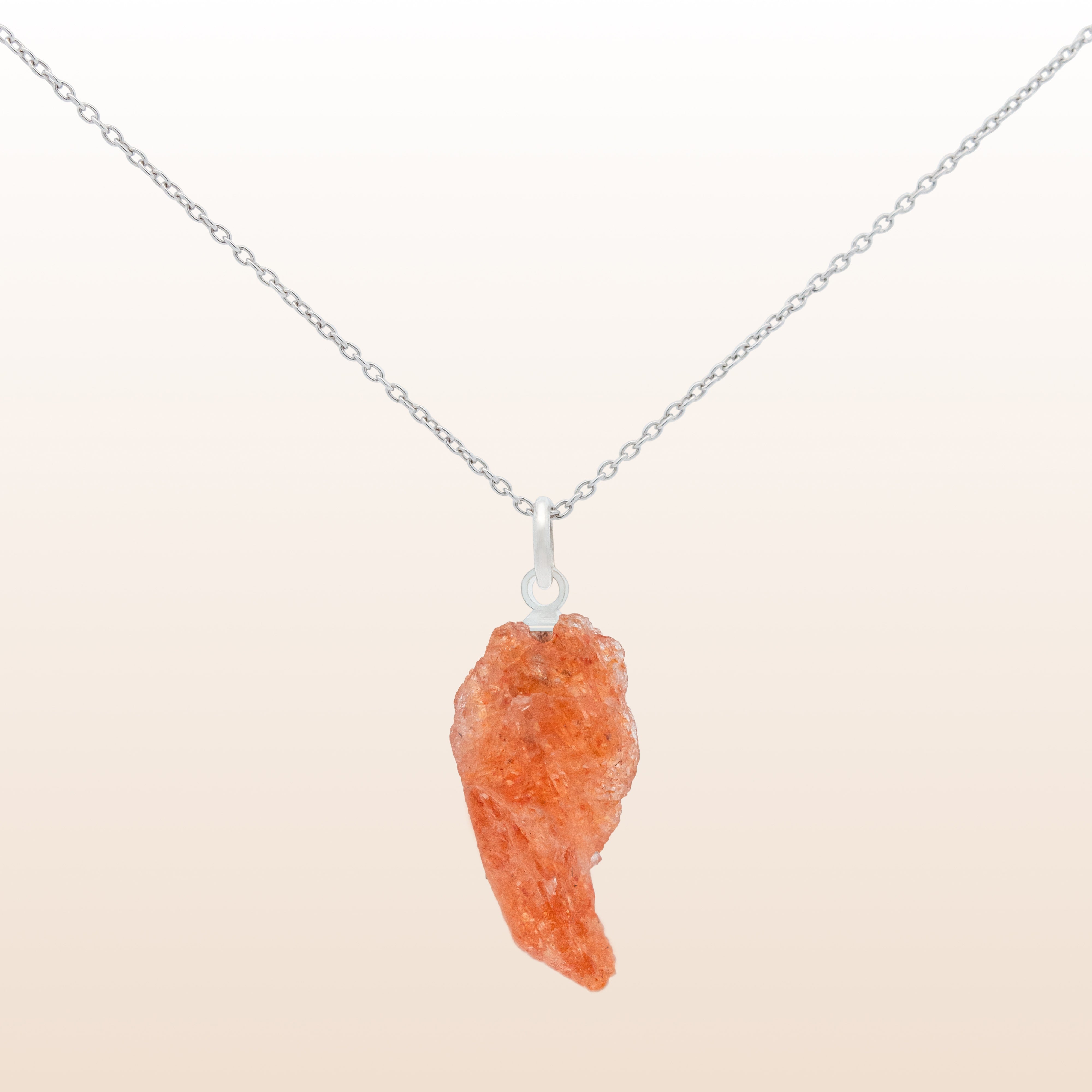 Collier en Pierre de Soleil naturelle (Pierre brute)