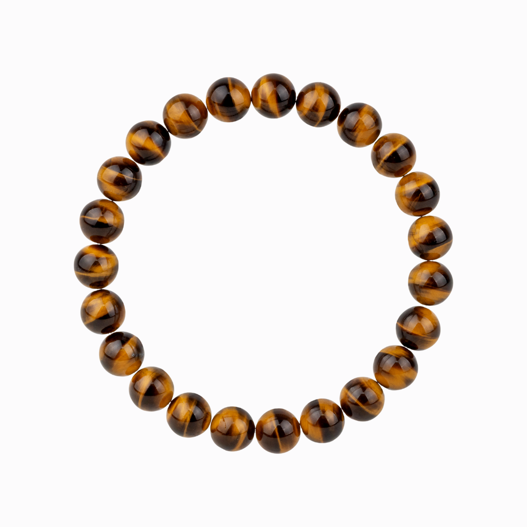 Bracelet Femme en Œil de Tigre naturel Qualité AAA (boules 8mm)