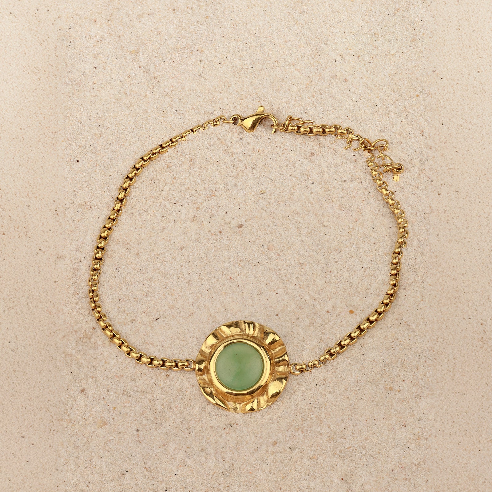 Bracelet Aura – Aventurine & Dorure 18K