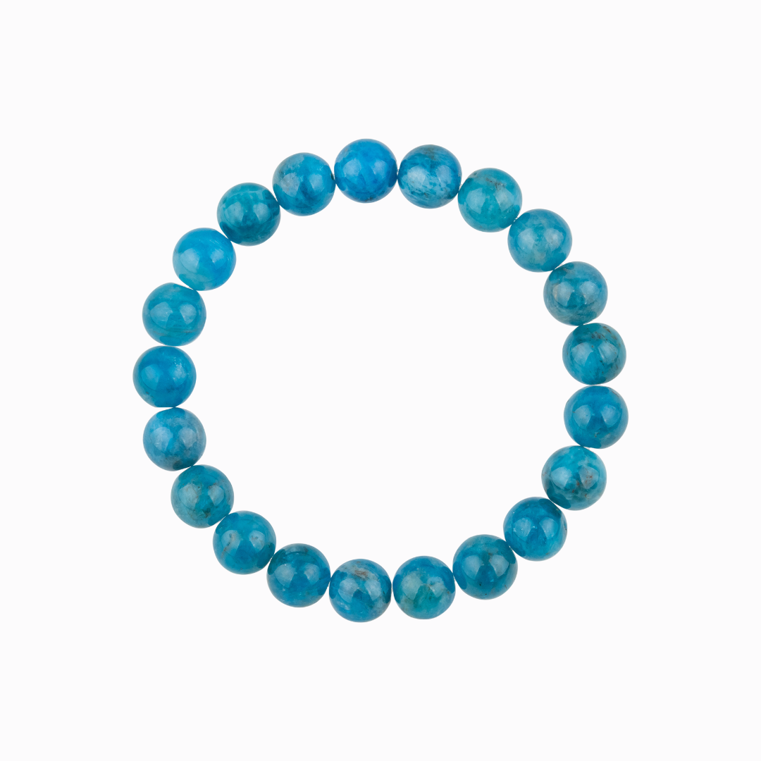 Bracelet Femme en Apatite naturelle qualité A (boules 8mm)